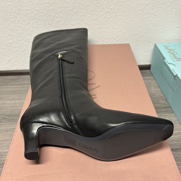 Franco Sarto Andria Knee Hight Boot In Black Leather - Picture 3 of 10